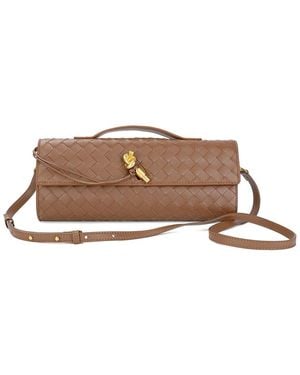 Tiffany & Fred Paris Woven Leather Clutch - Brown