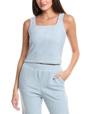 Sadie & Sage Mind You Cozy Cropped Top - Blue