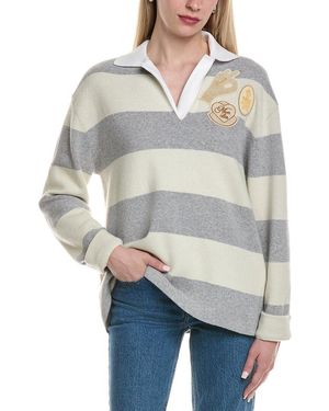 Moncler Polo Jumper - Grey