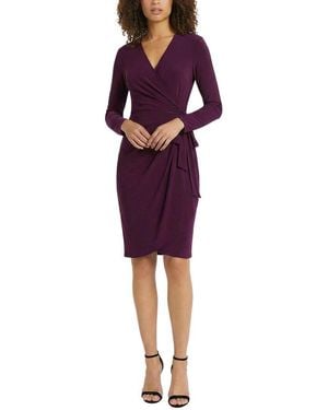 Maggy London Knee Length Dress - Purple