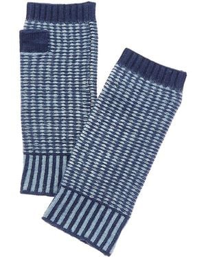 Portolano Two-Tone Wool & Cashmere-Blend Armwarmers - Blue
