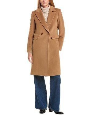Sofiacashmere Sofiacashmere Wool & Cashmere-Blend Coat - Blue