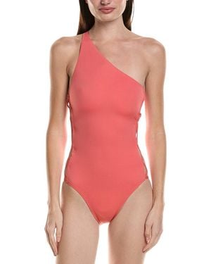 Norma Kamali One Shoulder X One-Piece - Red