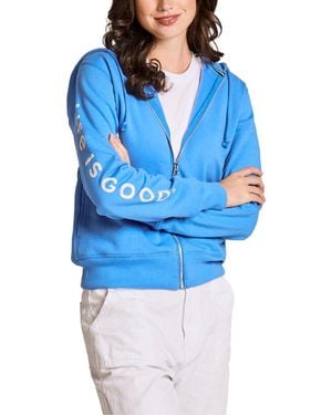 Life Is Good. Good Vibes Fleece Hoodie - Blue