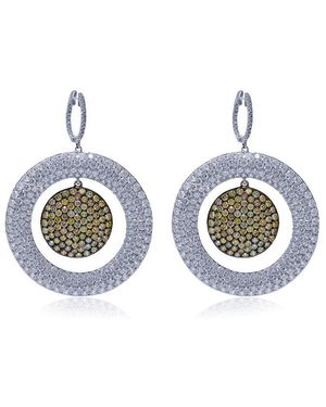Diana M. Jewels Fine Jewellery 18k 15.44 Ct. Tw. Diamond Earrings - Blue