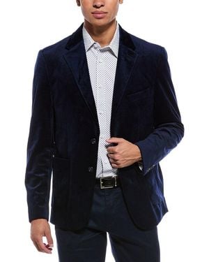 Report Collection Velvet Blazer - Blue