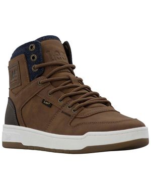 Lee Jeans Daybreaker High Top Trainer - Brown