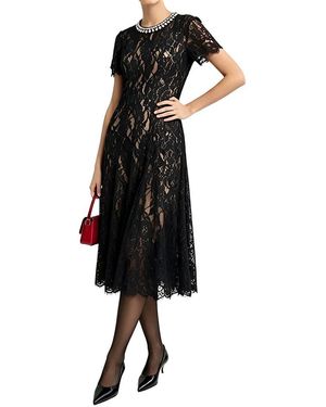 Linda Charm Midi Dress - Black