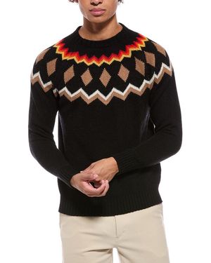 Sundek Norwegian Wool & Cashmere-Blend Crewneck Jumper - Black