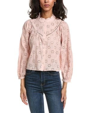 To My Lovers Eyelet Embroidered Top