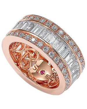 Suzy Levian CZ Jewelry Suzy Levian Silver Cz Eternity Ring - White