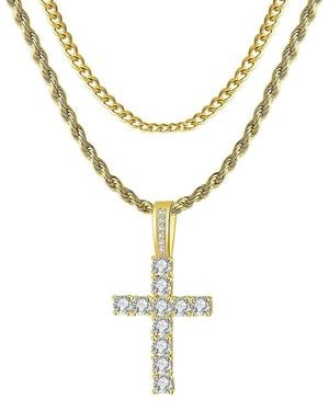 Stephen Oliver 18K Plated Cz Necklace - Metallic