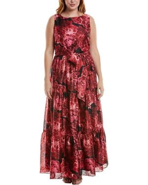 Tahari Plus Tiered Gown