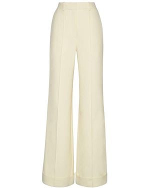 Adam Lippes Deeda Wool & Silk-blend Pant - White