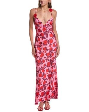 For Love & Lemons Huda Maxi Dress - Red