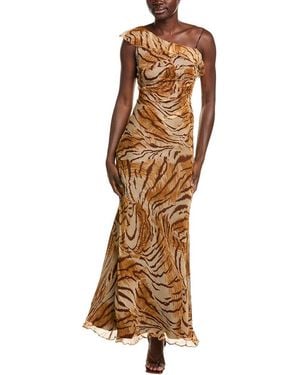 Issue New York Silk Shell Print Gown - Brown