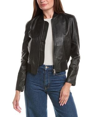 Officine Generale Officine Generale Nela Leather Jacket - Black