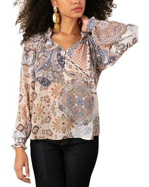 Hale Bob Laura Silk Blouse - Natural
