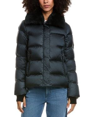 Dawn Levy Vera Down Fur Trim Jacket - Black