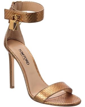Tom Ford Snakeskin Sandal - Metallic