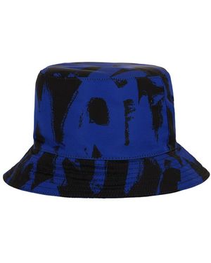 McQueen Graffiti Straw Hat - Blue