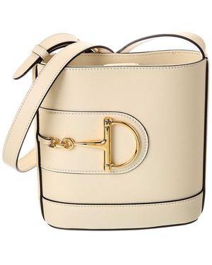 Gucci 73 Small Leather Bucket Bag - Natural