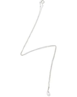 Tiffany & Co. Silver Elsa Peretti Teardrop 12mm Necklace (authentic Pre-loved) - White