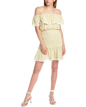 Stellah Smocked Mini Dress - Natural