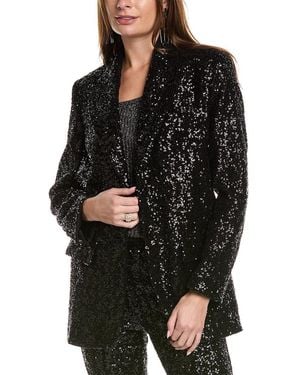 Michael Kors Sequin Boyfriend Blazer - Black