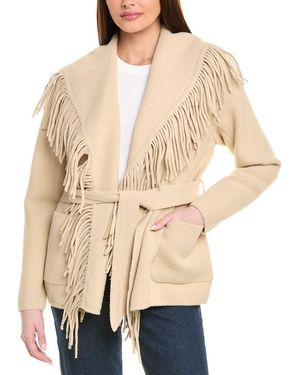 NVLT Thread Collective Fringe Coatigan - Natural