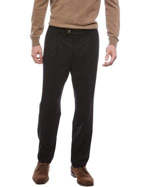 Brunello Cucinelli Pleated Wool Pant - Black