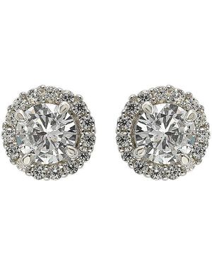 Suzy Levian CZ Jewelry Suzy Levian Silver Cz Studs - Grey