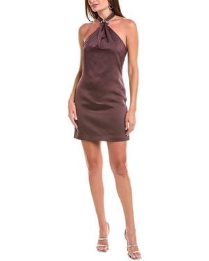 Halston Layla Charmeuse Cocktail Dress - Red