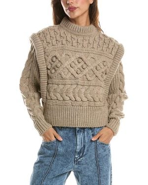 Isabel Marant Round Neck Wool Sweater - Natural