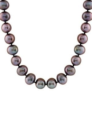 Splendid Silver 9-10mm Pearl Necklace - Metallic