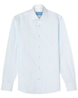 Robert Talbott Reynolds Dobby Stripe Shirt - White