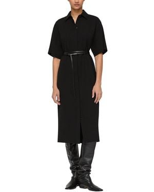 Lafayette 148 New York Drop Shoulder Shirtdress - Black