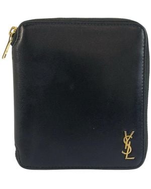 Saint Laurent Others Tiny Folding Wallet (Authentic Pre-Loved) - Black