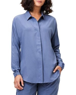 NIC+ZOE Nic+zoe Tech Stretch Shirt - Blue