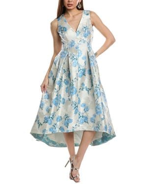 Eliza J Jacquard A-Line Gown - Blue