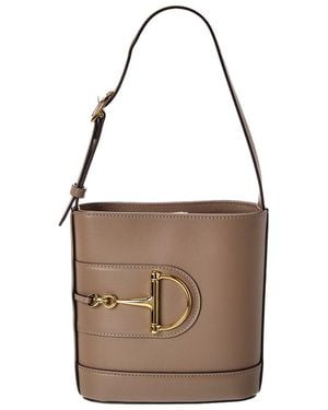 Gucci 73 Small Leather Bucket Bag - Brown
