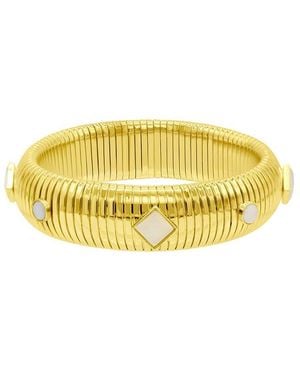 Adornia 14k Plated Bangle Bracelet - Yellow