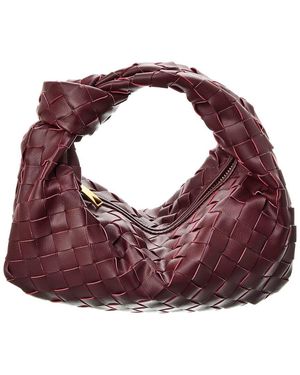 Tiffany & Fred Paris Woven Knot Leather Satchel - Purple