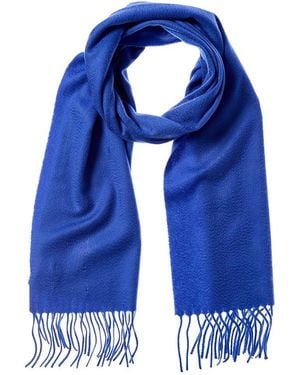 N.Peal Cashmere Woven Cashmere Scarf - Blue