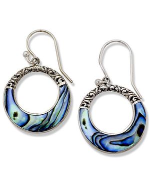 Samuel B. Abalone Paua Earrings - Blue