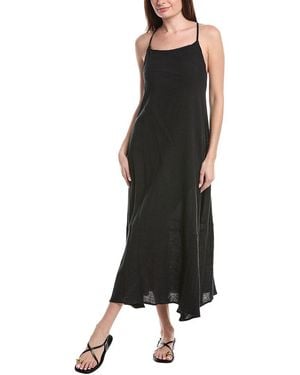 Vitamin A Mari Linen-blend Maxi Dress - Black