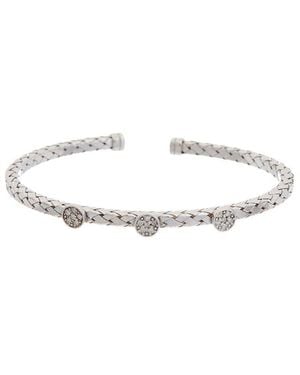 Meshmerise 18K Over 0.18 Ct. Tw. Diamond Bangle Bracelet - White