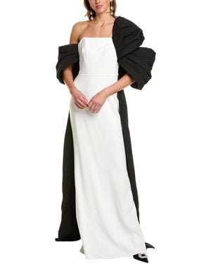 Marchesa Taffeta Gown - White