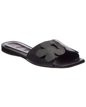 Marni Logo Leather Sandal - Black