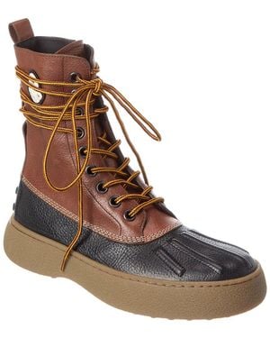 Moncler X Tod's X Palm Angels Leather Boot - Brown